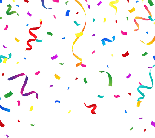 Rainbow Confetti Illustration